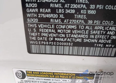 2014 Volkswagen Touareg Tdi Executive z USA, uszkodzony, nr VIN WVGEP9BP3ED009352